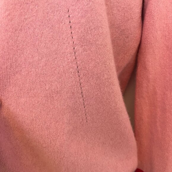 Kier + J Pink Cashmere Crewneck Sweater, Size Medium - Picture 3 of 8